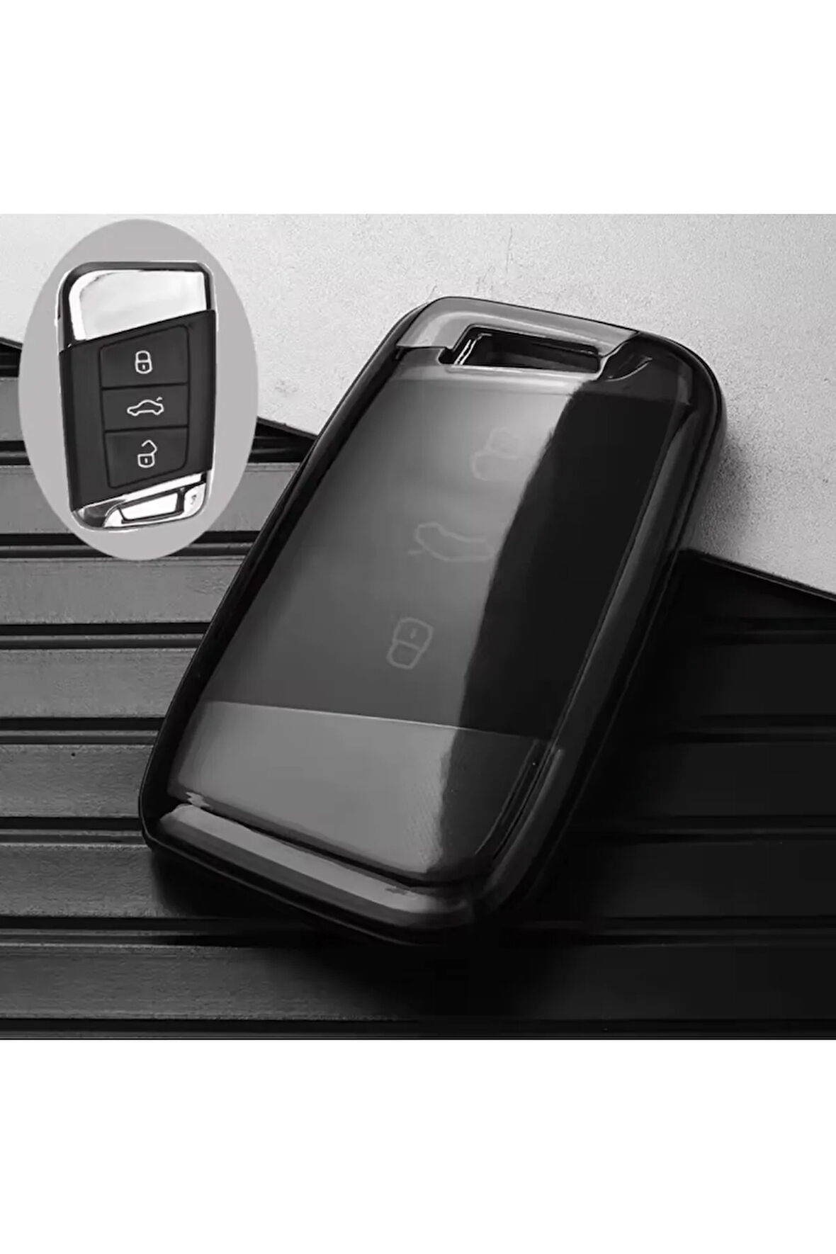 Seat Tarraco Şeffaf-Füme Anahtar Kılıfı