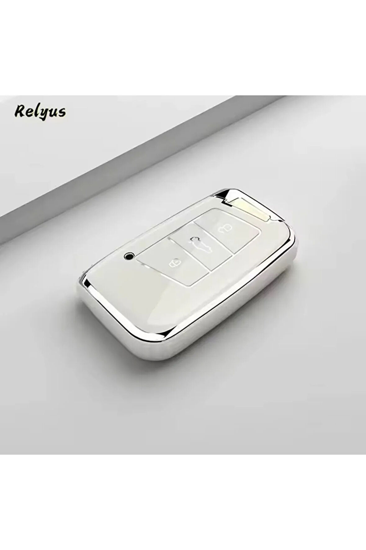 Skoda Kodiaq Beyaz-Silver Anahtar Kılıfı