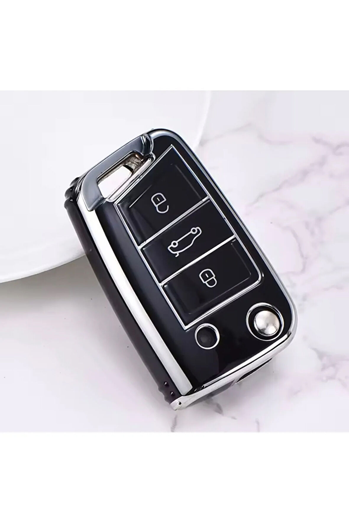 Seat Ibiza Siyah-Silver Anahtar Kılıfı 2017-2025