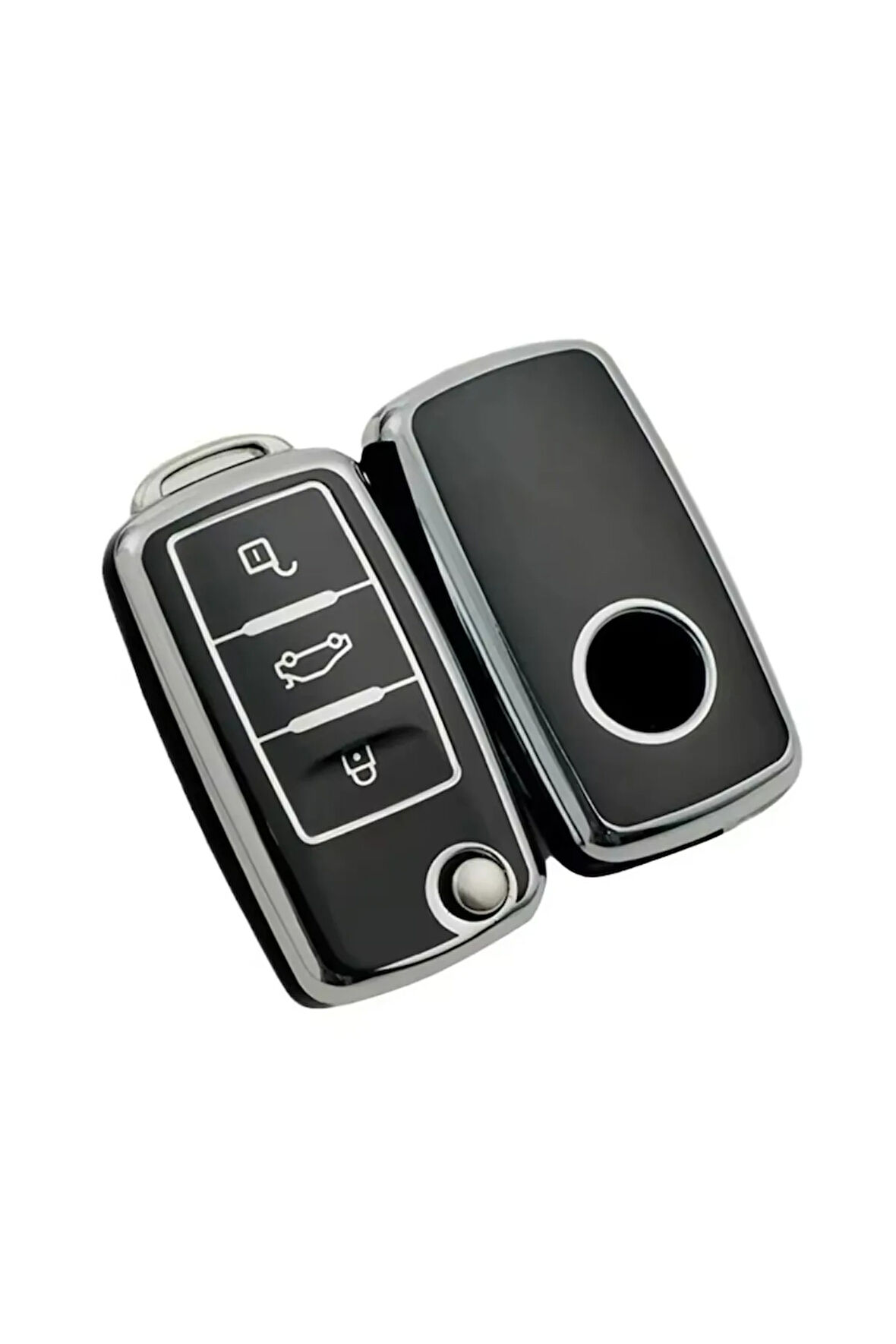 Skoda Roomster Anahtar Kılıfı Siyah-Silver