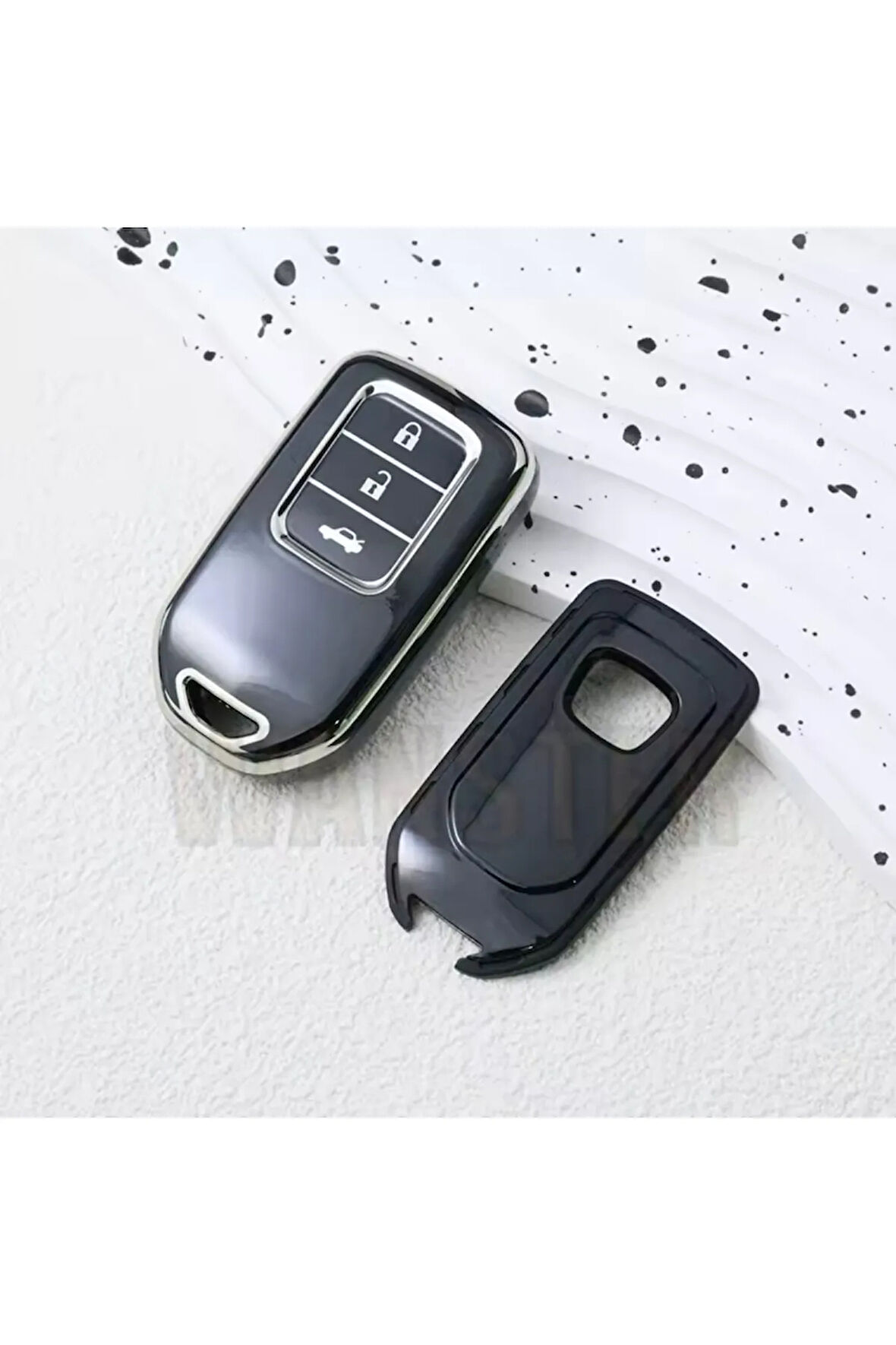 CR-V Exclusive Anahtarsız Çalıştırma Siyah-Silver Anahtar Kılıfı