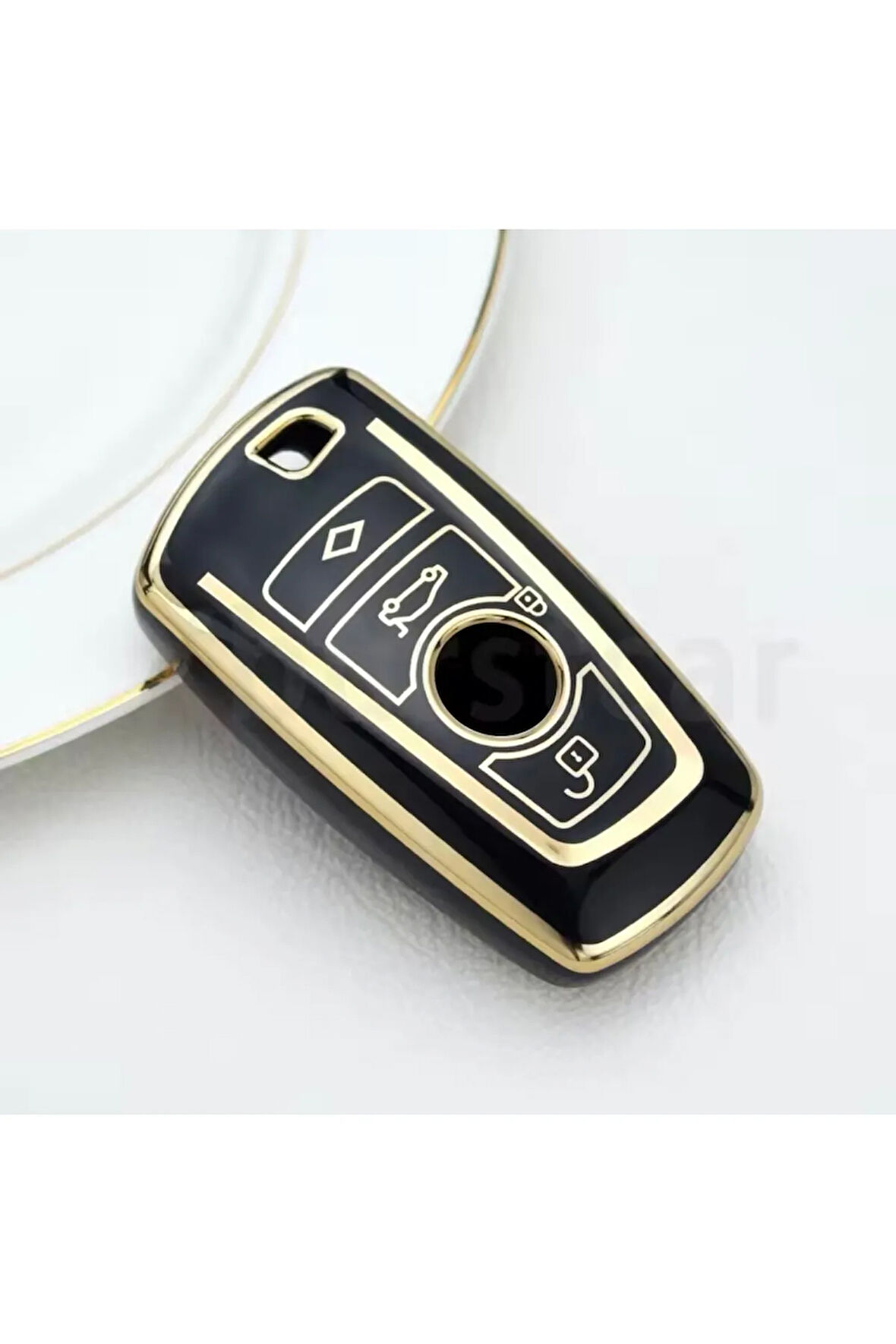 Bmw F20 F30 F10 X1 X3 X5 Siyah-Gold Anahtar Kılıfı