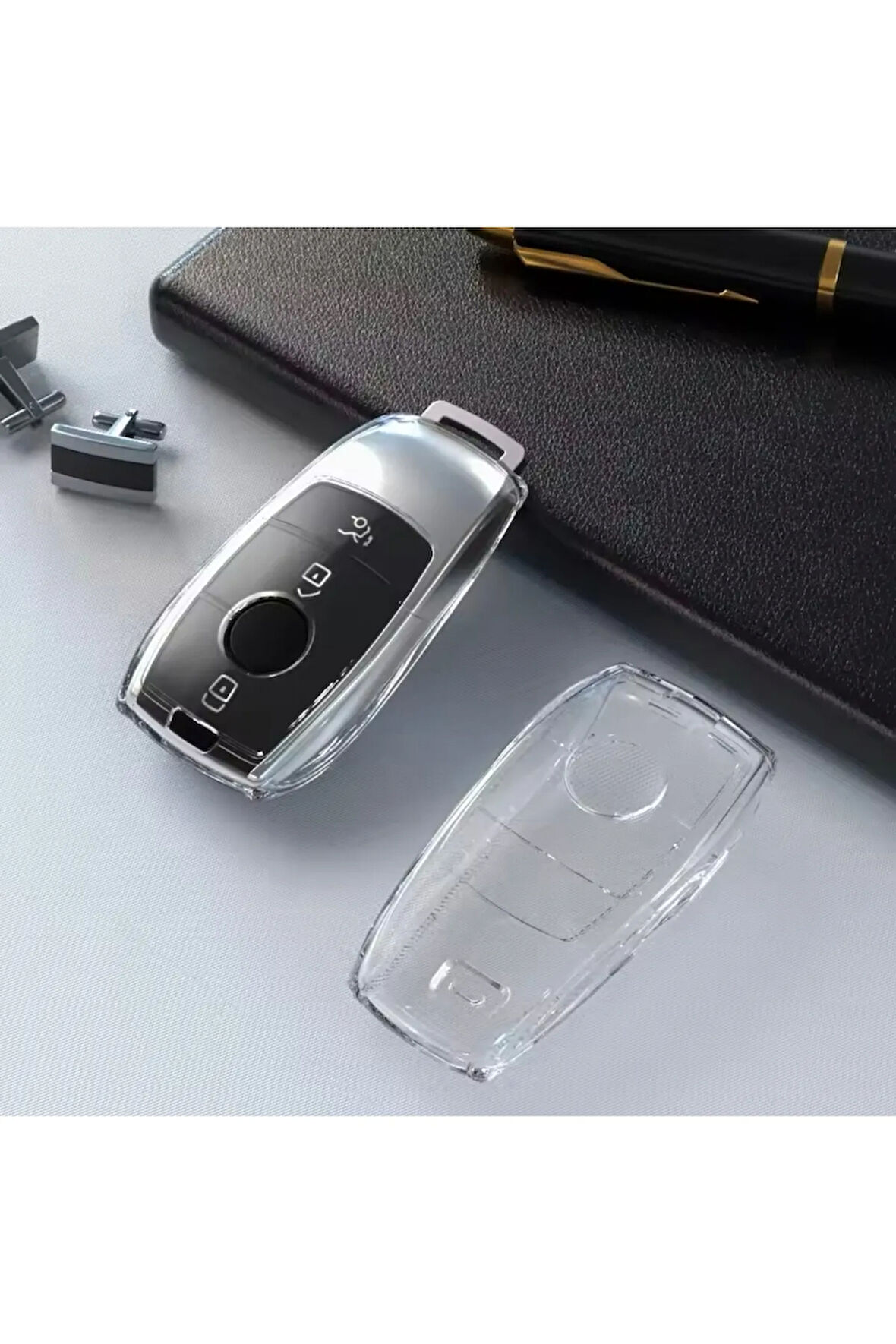 Mercedes E Serisi W213 Şeffaf Anahtar Kılıfı