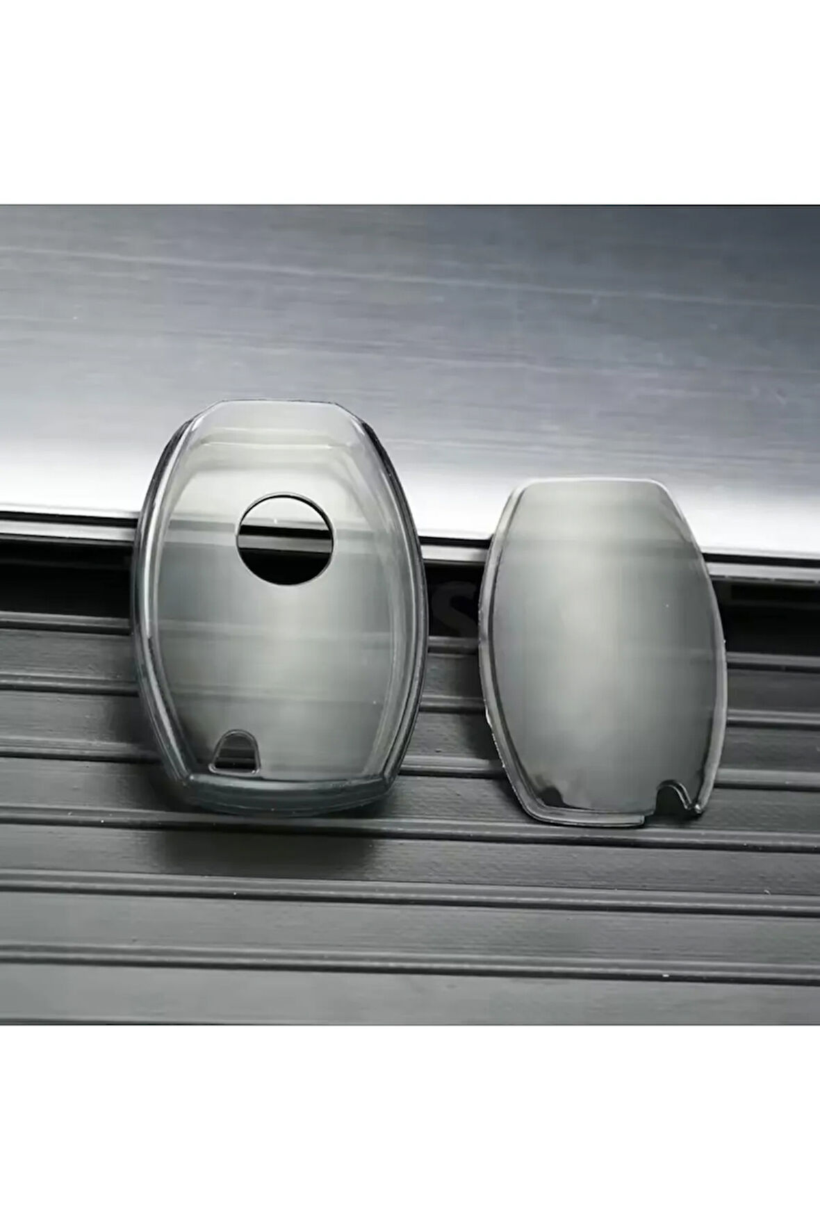 Mercedes C Serisi W205 Makyajsız Şeffaf-Füme Anahtar Kılıfı