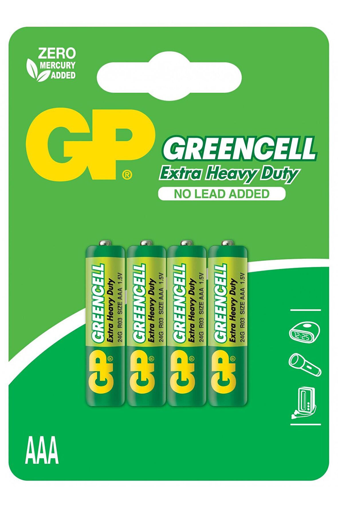 GP Greencel R03 AAA Boy İnce Çinko Kalem Pil 4'lü Paket GP24G-U4