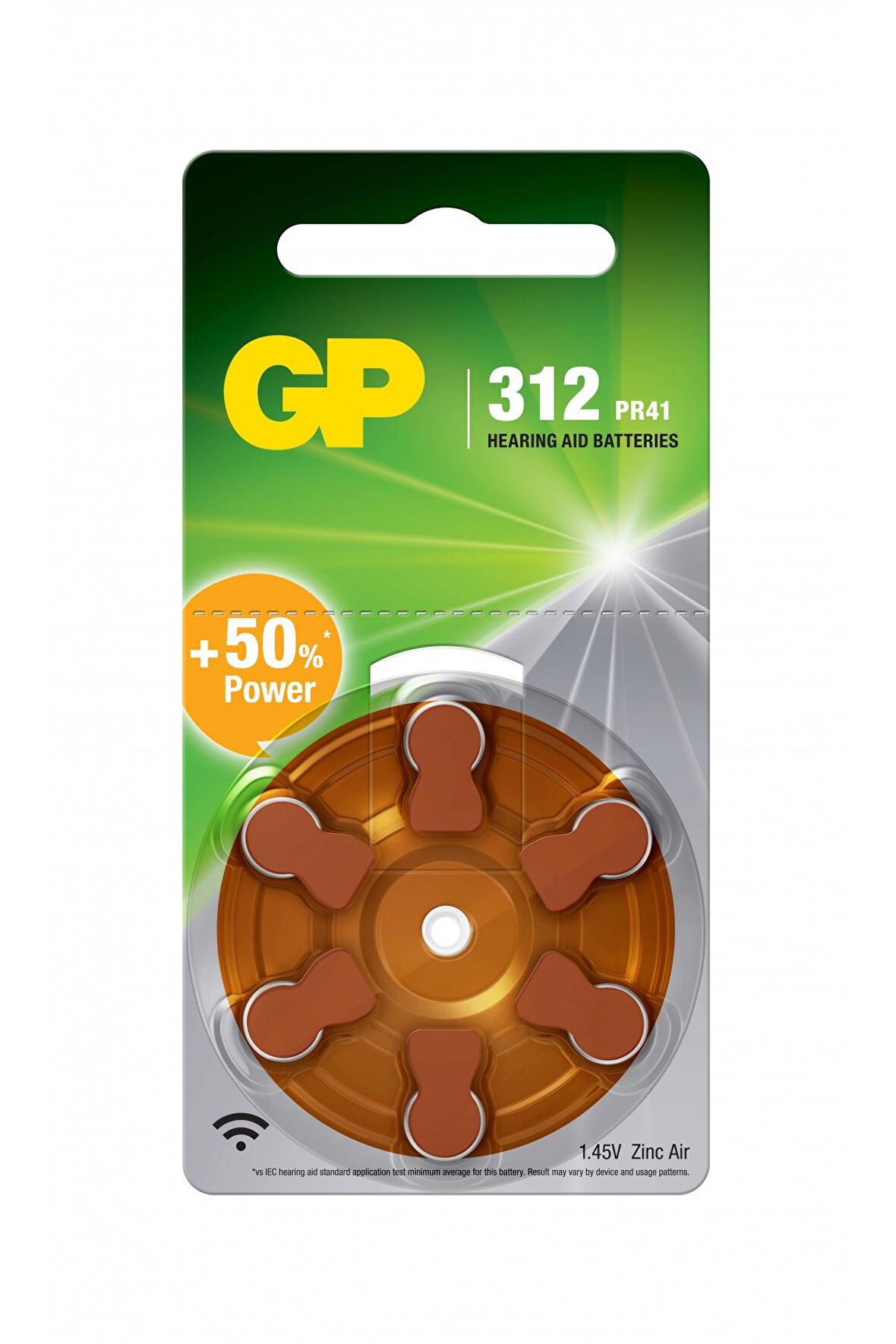 GP ZA312 1.4V Düğme Kulaklık Pili  6'lı Paket