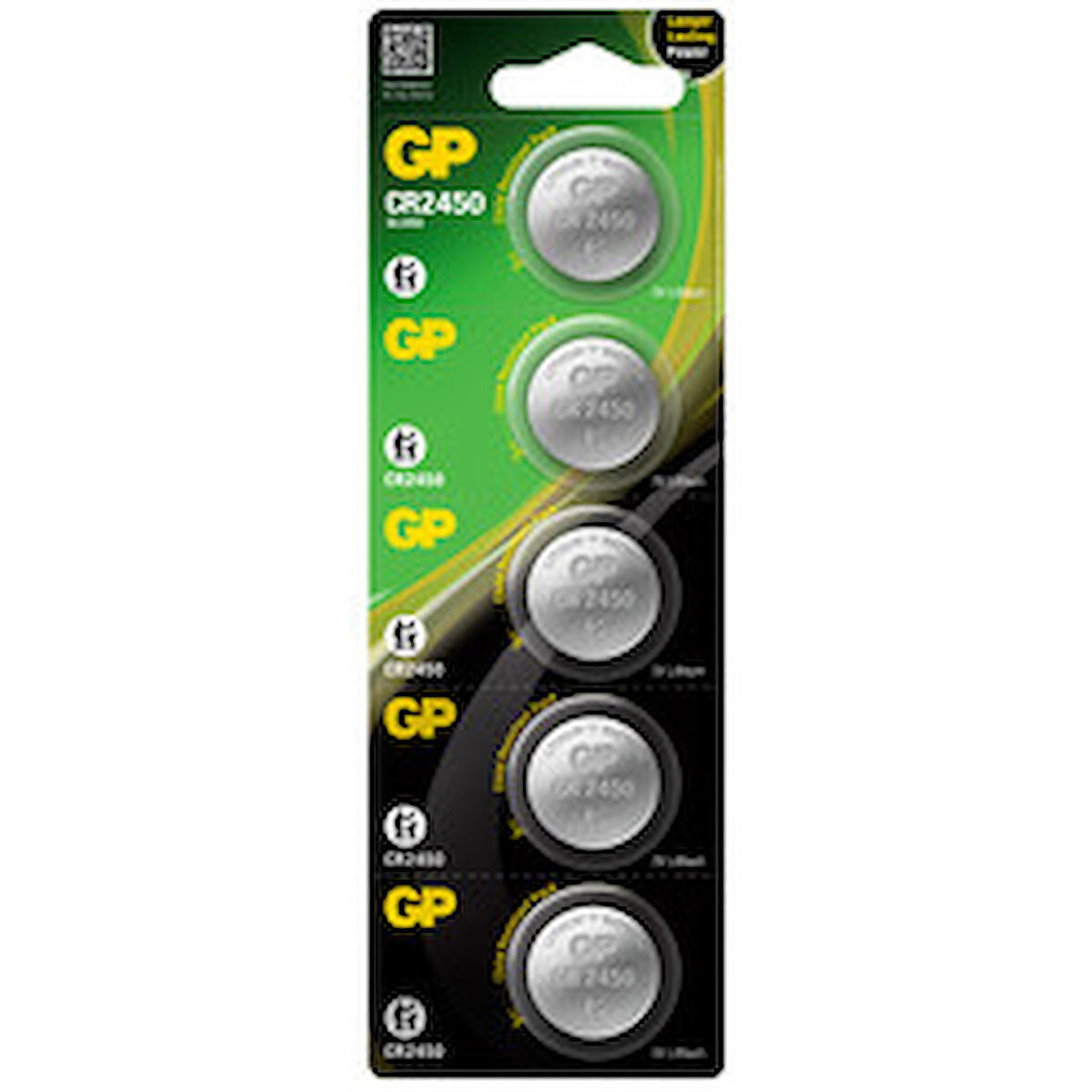 Batteries Cr2450 2450 Boy Lityum Düğme Pil, 3 Volt, 5'li Kart