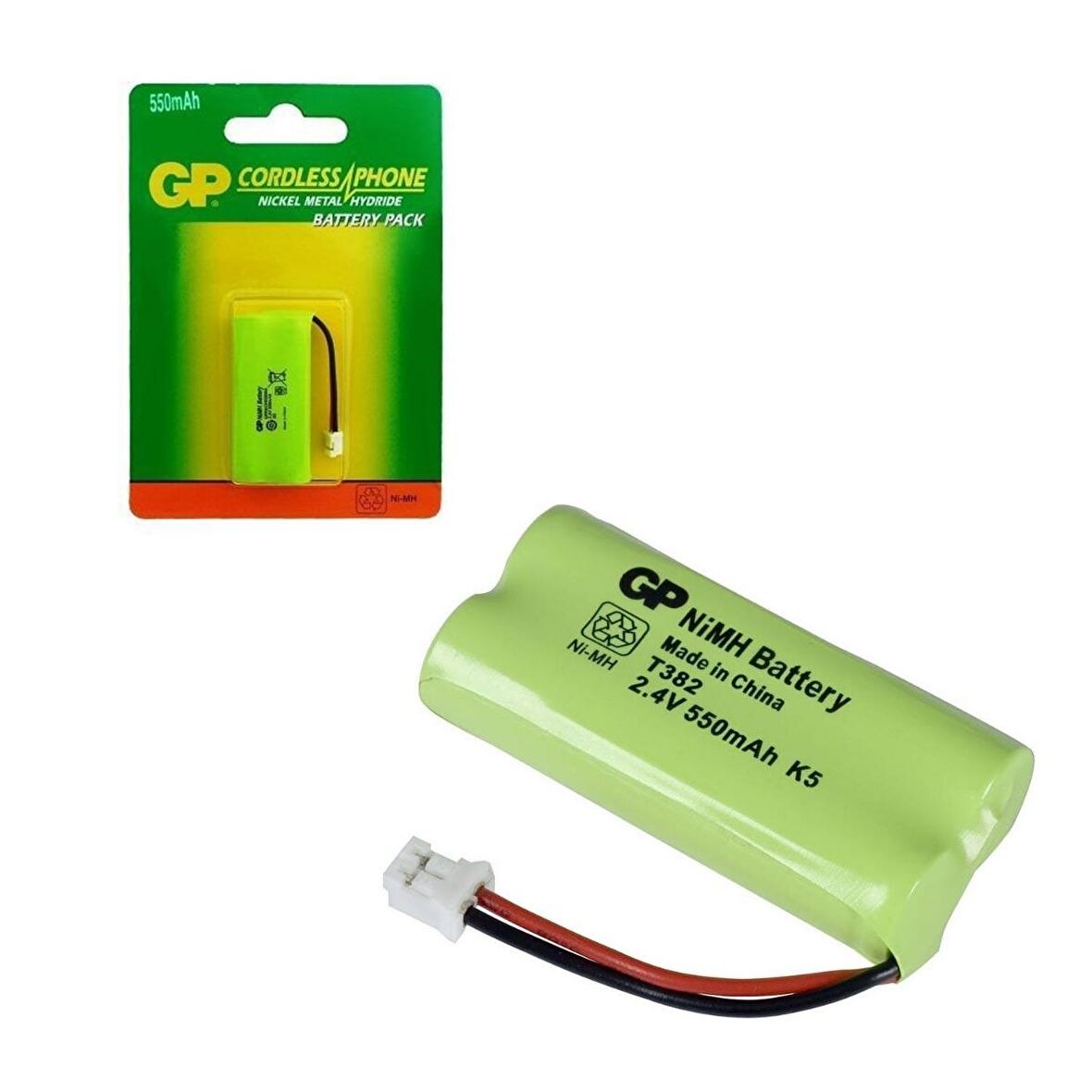 GP T382 2.4V 550 mAh Telsiz Telefon Pili