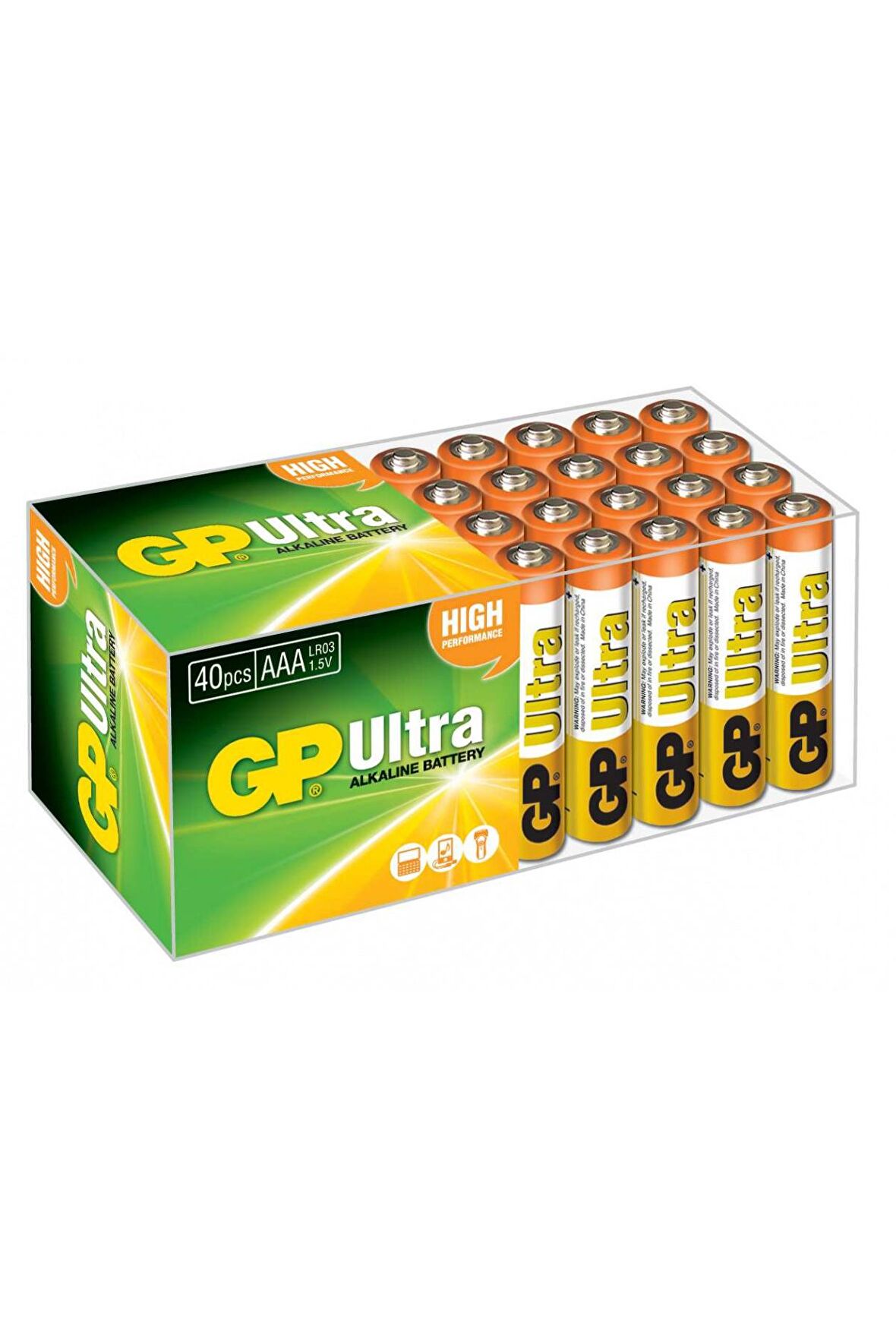 Gp R03 AAA Boy Ultra Alkalin İnce Kalem Pil 40'lı Paket GP24AUT-2B40