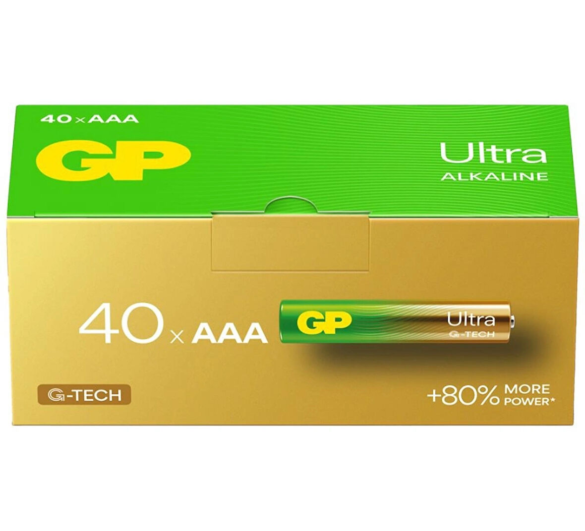 GP Batteries G-TECH Ultra Alkalin İnce LR03 - AAA Boy 1.5V Pil 40'lı Kutu