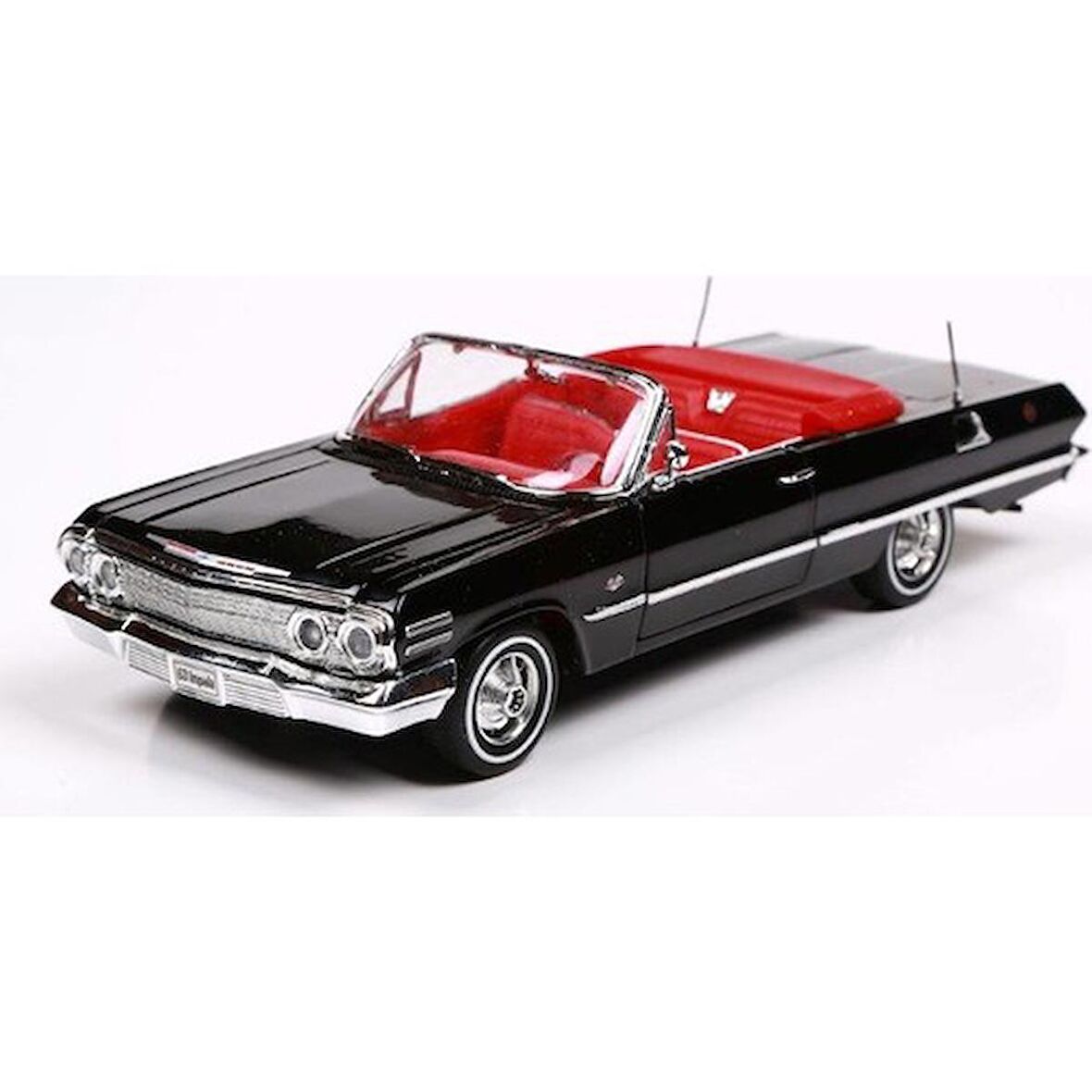 Welly Chevrolet Impala 1963 1:24 Ölçek Siyah Lisanslı Ürün