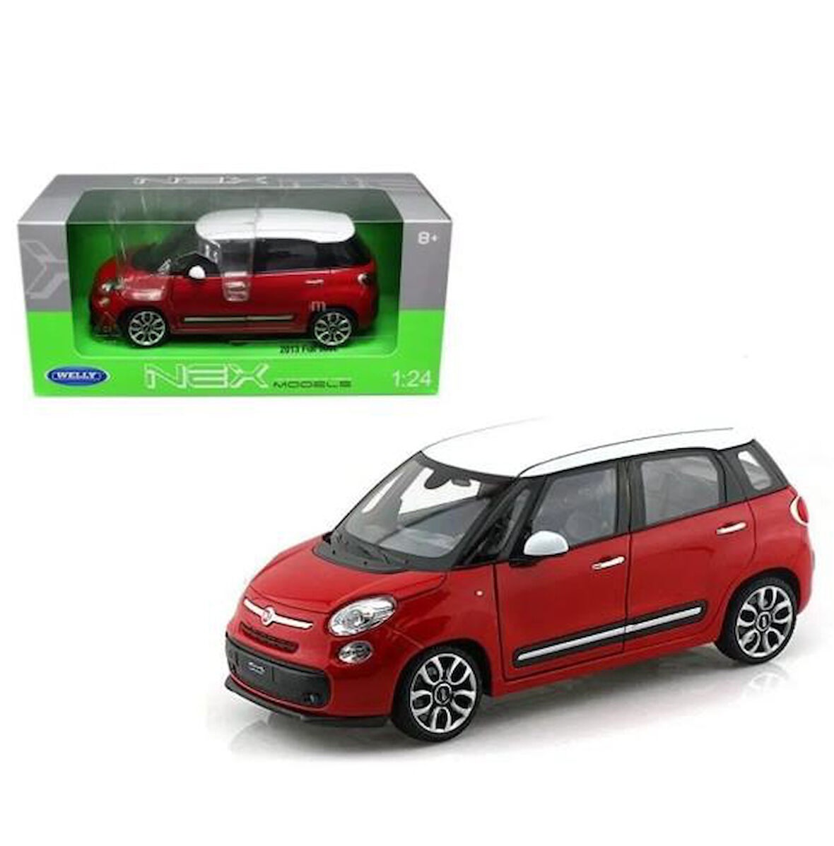 WELLY Koleksiyon 1 / 24 Ölçek Fiat 500L Model Metal Araba