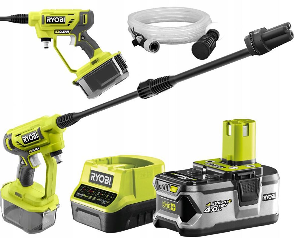 Ryobi RY18PW22A-140 Akülü Basınçlı Yıkama Makinesi 1X4AH 22 Bar