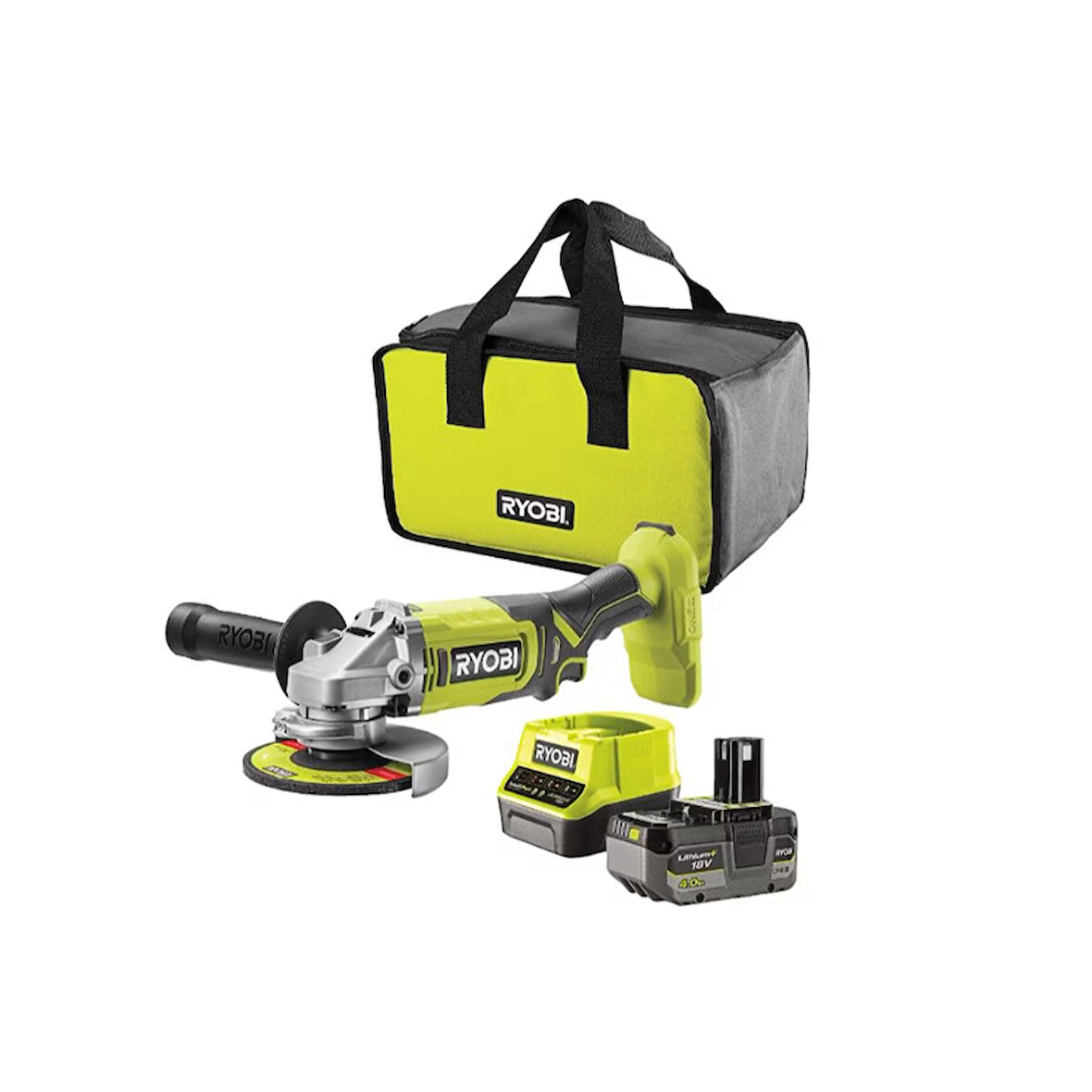 Ryobi RAG18125-1C40S 1x4.0Ah Tek Akülü Avuç Taşlama 125 mm- 5133005643