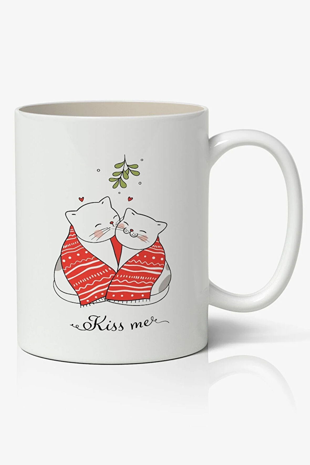 Kişiye Özel Yılbaşı Yeni Yıl Christmas Temalı Beyaz Kupa Bardak Sevgiliye Arkadaşa Hediye v1