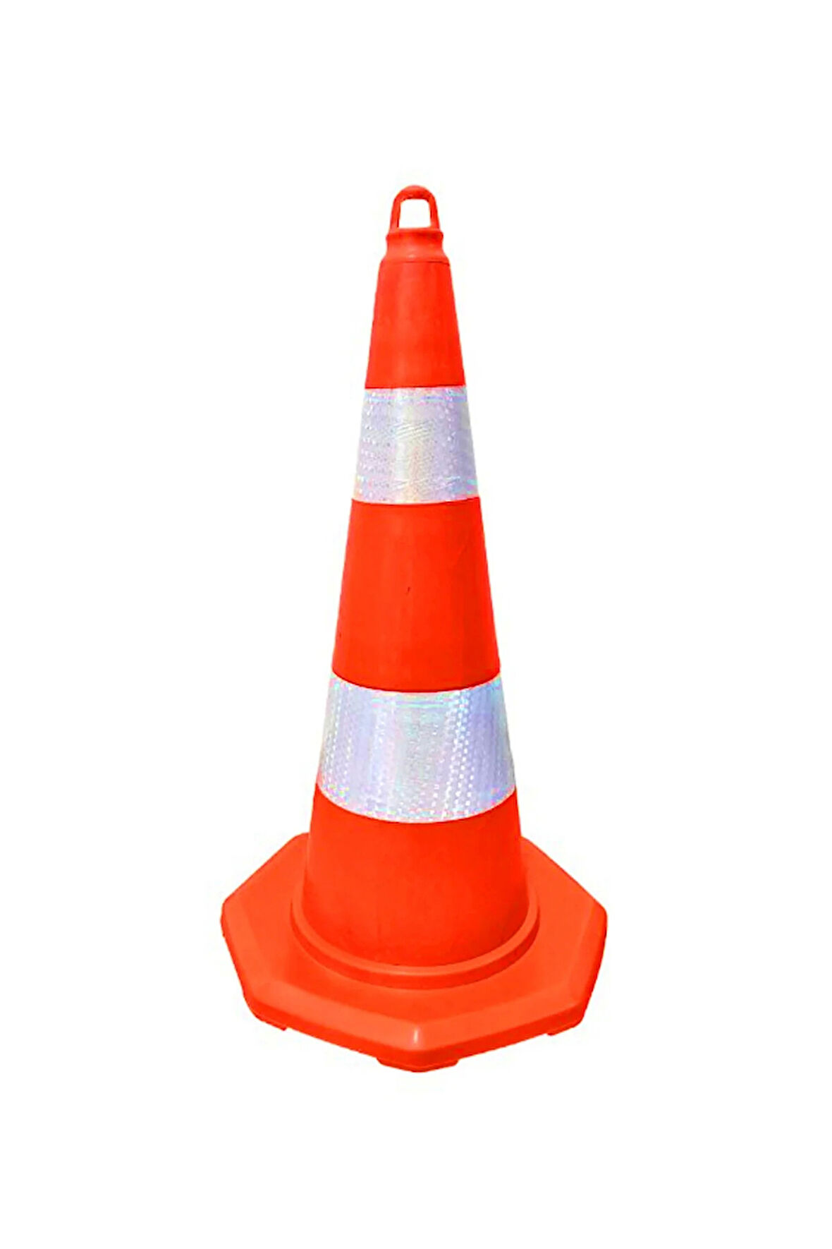 UT 70 8G Trafik Konisi 75 cm  Reflektör Bantlı, Ağırlıklı Tabanlı, Yüksek Görünürlüklü