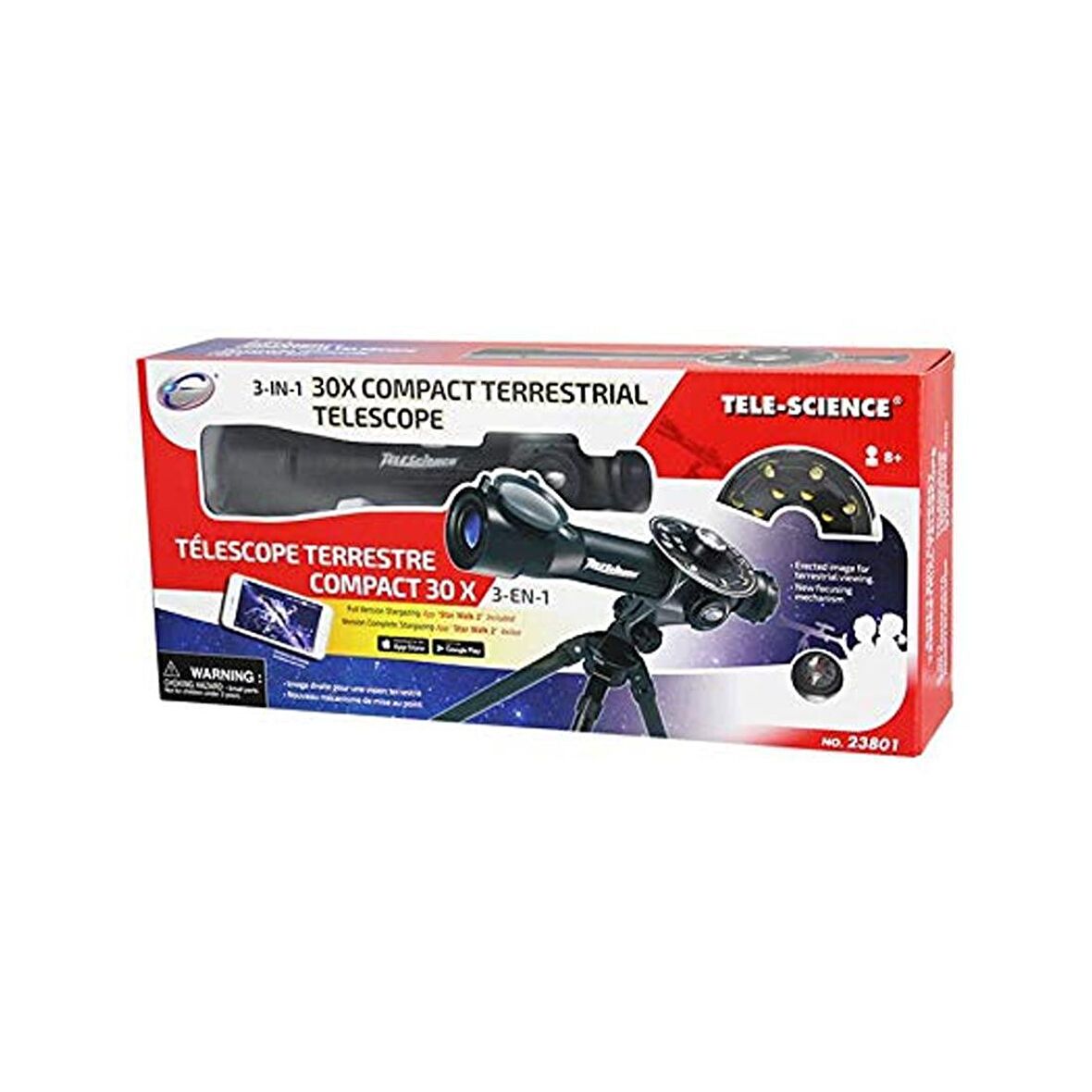 Tele-Science 3'ü 1 Arada 30mm Kompakt Karasal Teleskop-23801