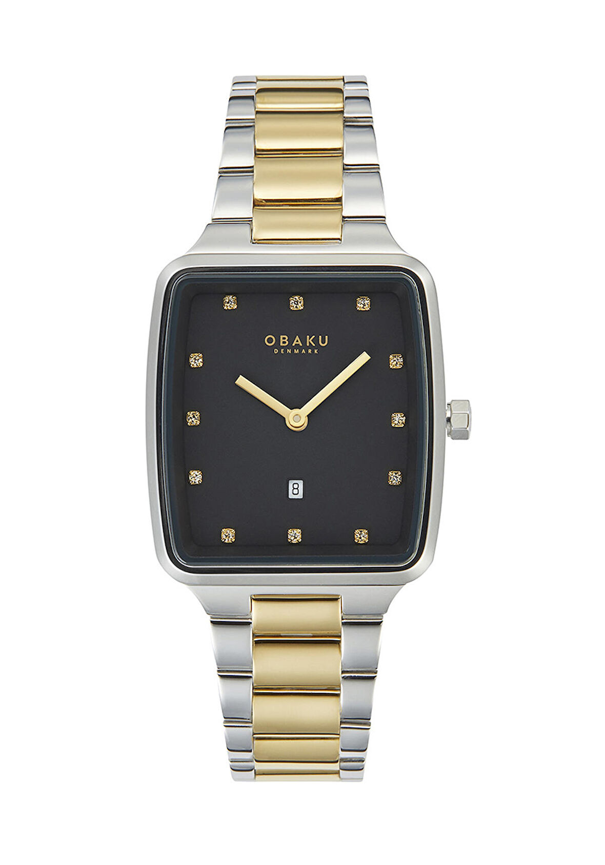 Obaku Denmark V271LDCBSF Quartz Çelik Altın/Gri Lacivert Kadran 30 mm Kadın Kol Saati