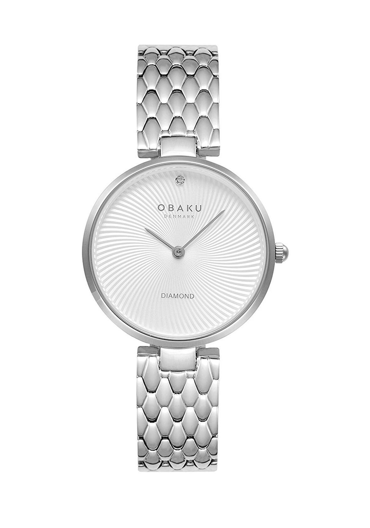 Obaku Denmark V256LXCISC Quartz Çelik Gri Beyaz Kadran 32 mm Kadın Kol Saati