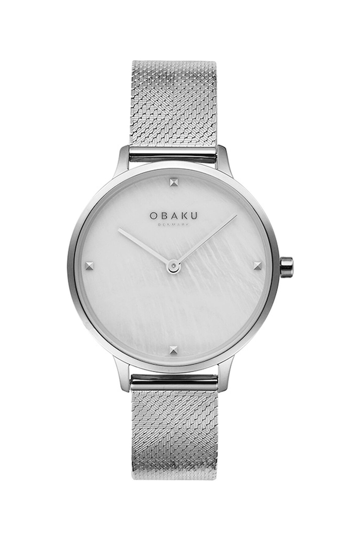 Obaku Denmark V295LXCWHC Quartz Çelik Hasır Gri 34 mm Kadın Kol Saati