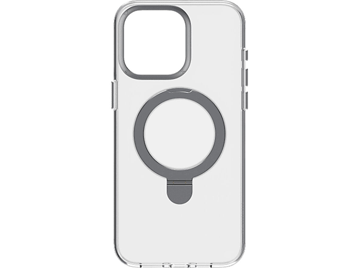 MOMAX MAAP23XLD iPhone 15 Pro Max Flip Magsafe Kılıf Şeffaf Siyah