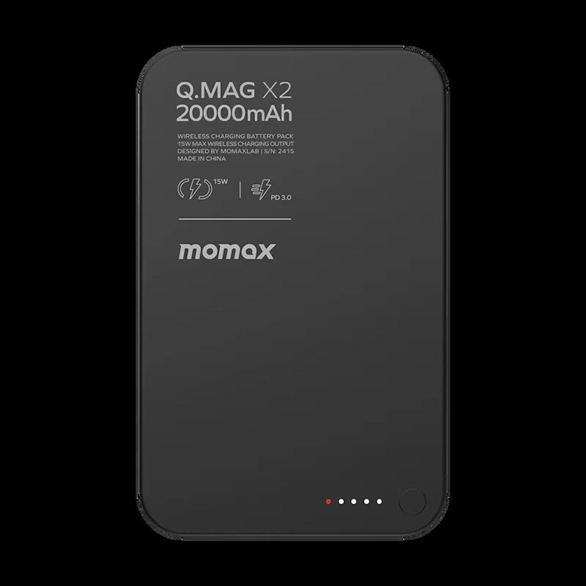 Momax Q.Mag X2 35W 20000mAh wireless battery pack (Black) MACBOOK ŞARJ ÖZELLİKLİ