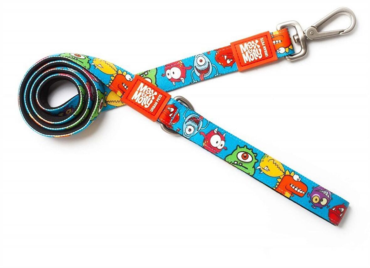 Max & Molly Little Monsters Gezdirme Kayışı-Medium