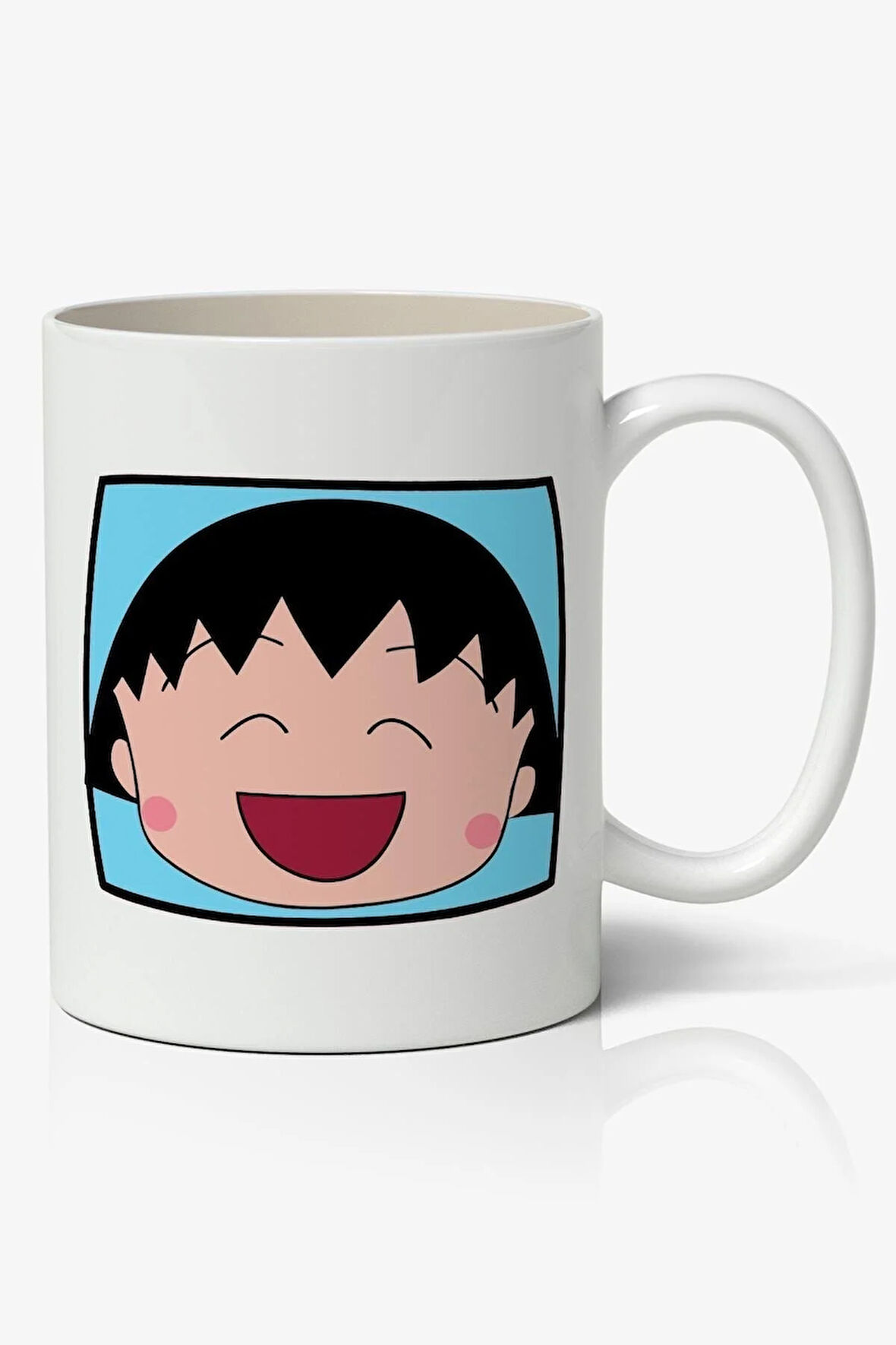 Momoko Sakura Anime Temalı Beyaz Kupa Bardak