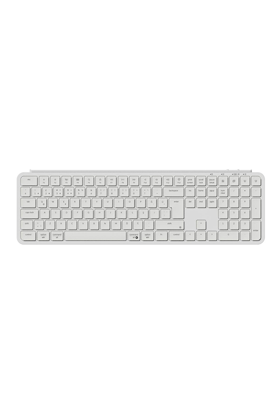 Keychron B6 Pro %100 Full Size Ultra-Slim 2.4 GHz Türkçe Kablosuz Beyaz Klavye