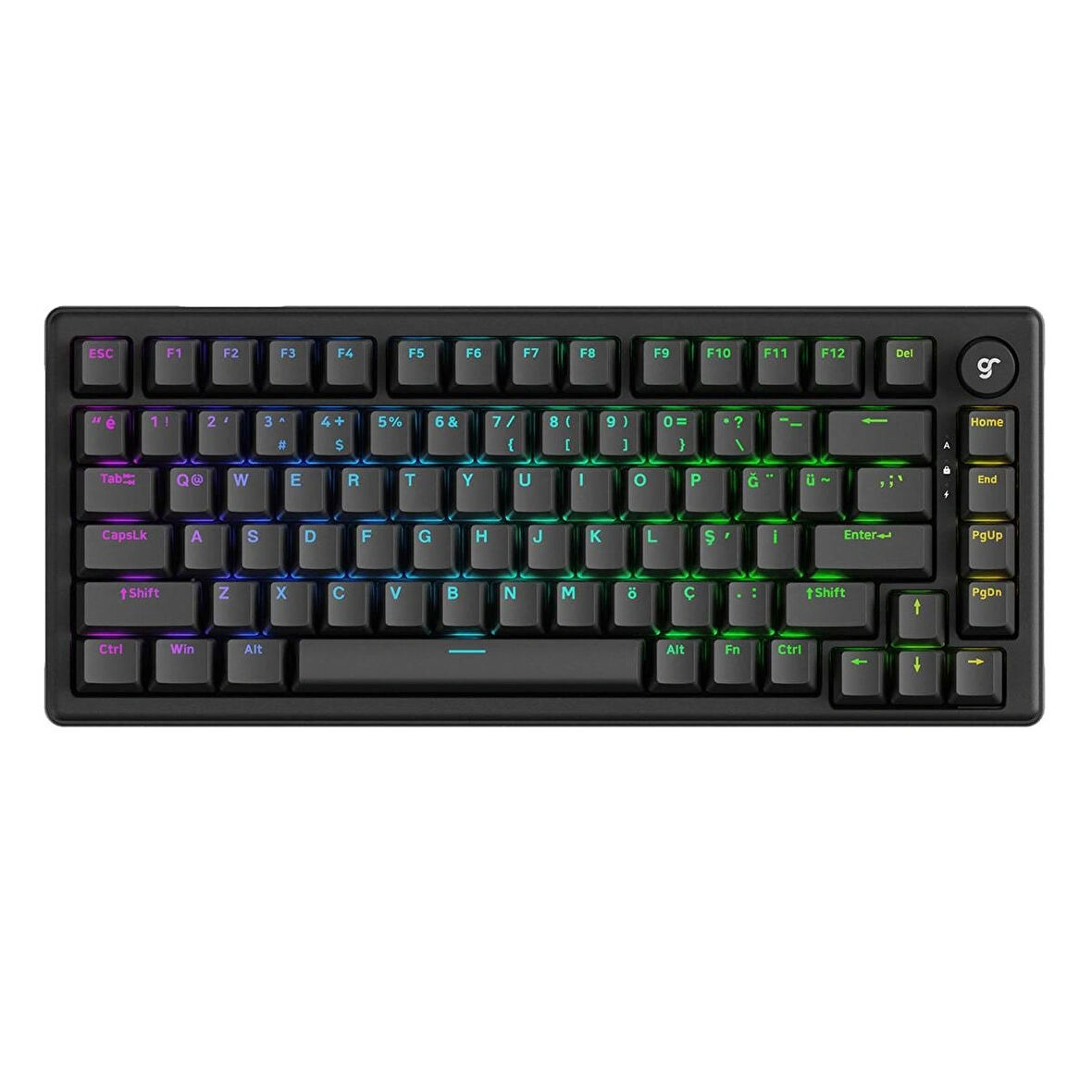 GameRaider K1 HE Grey Ultra-Fast Lime Manyetik Switch 8K Hz Türkçe Kablolu Gaming Klavye