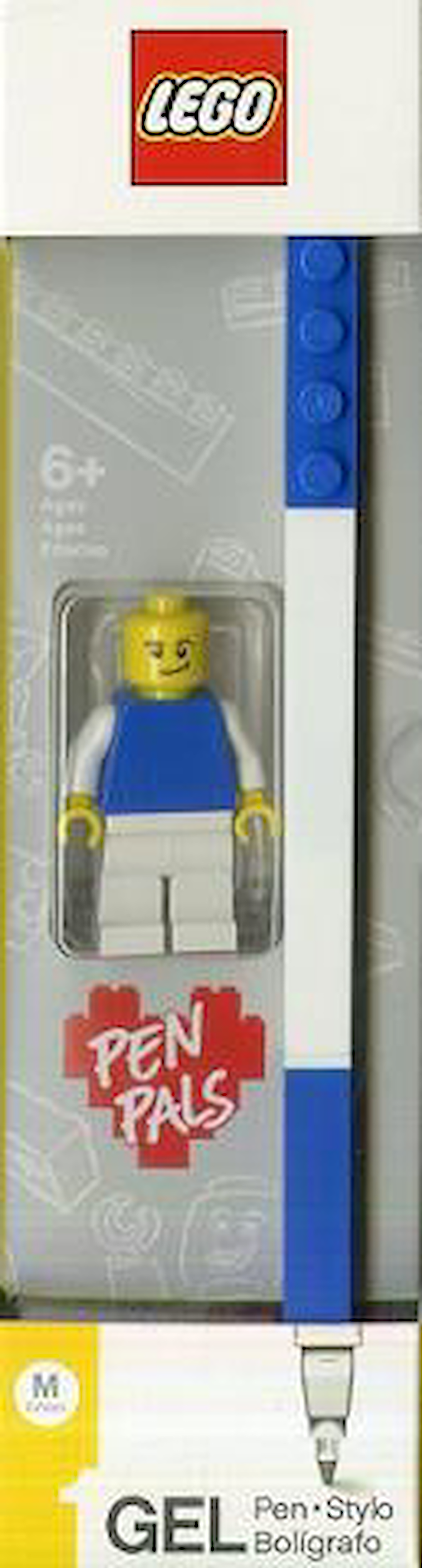 Lego Pen, Gel Pen - Blue with Minifigure