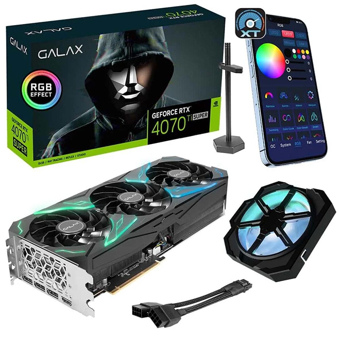 GALAX GeForce RTX 4070 Ti SUPER SG 1-Click OC 16GB GDDR6X 256 Bit DLSS 3 Ekran Kartı (47UZM6MD6MER)