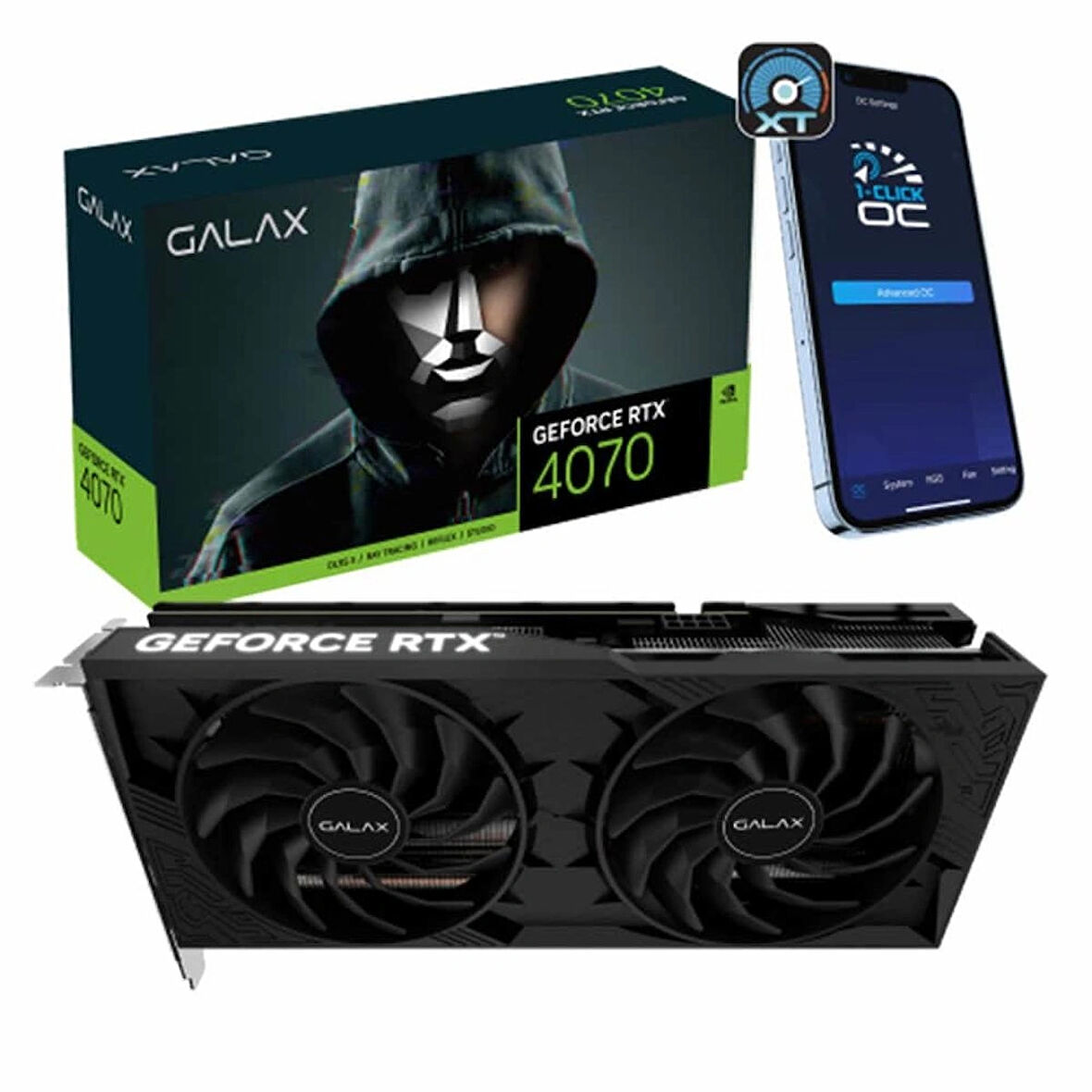 GALAX GeForce RTX 4070 D6 1-Click OC 2X 12GB GDDR6 192 Bit DLSS 3 Ekran Kartı (47NOL7MDABDX)