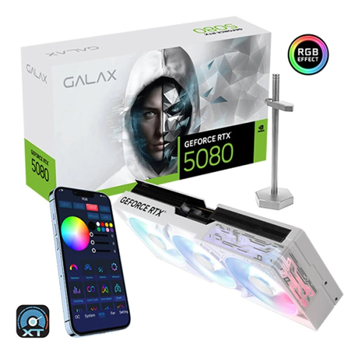 GALAX GeForce RTX 5080 1-Click OC White 16GB GDDR7 256 Bit DLSS 4 Ekran Kartı (58NZN6MDBCWH)