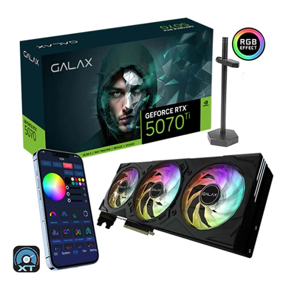 GALAX GeForce RTX 5070 Ti EX Gamer 1-Click OC 16GB GDDR7 256 Bit DLSS 4 Ekran Kartı (57IZN6MDBUEX)