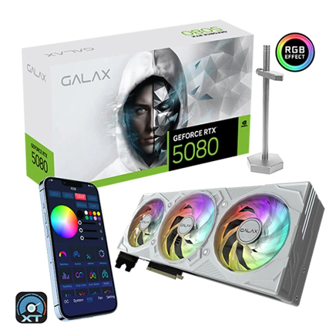 GALAX GeForce RTX 5080 EX Gamer 1-Click OC White 16GB GDDR7 256 Bit DLSS 4 Ekran Kartı (58NZN6MDBZWH)