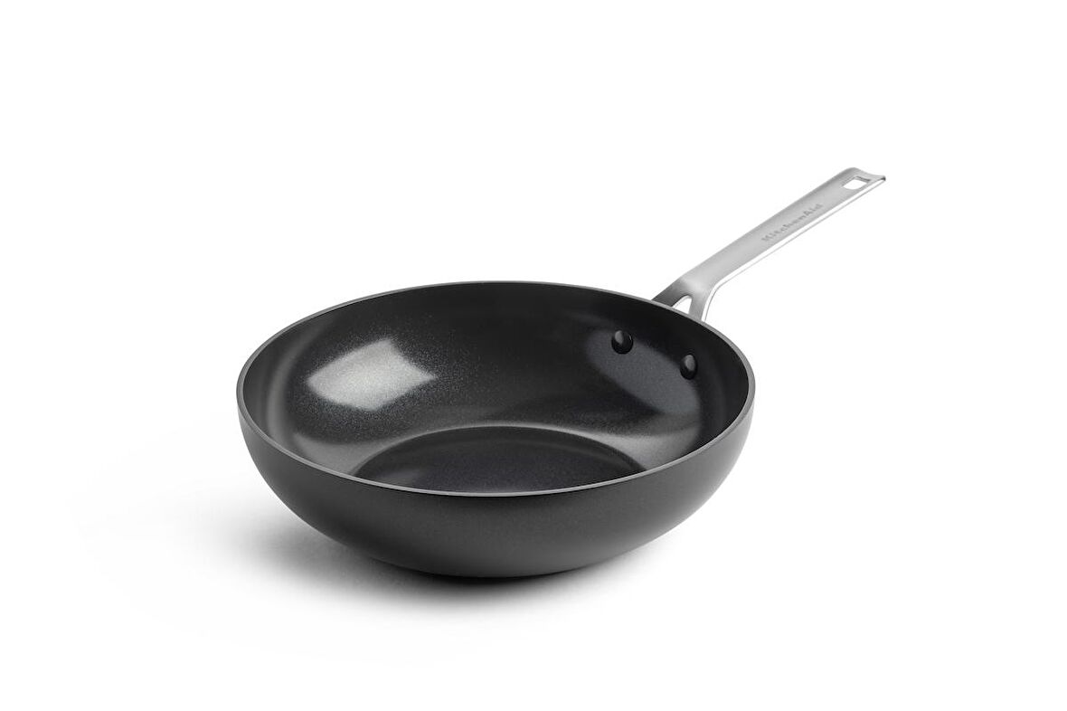 KitchenAid Alu Magn Wok Tava 28 cm  Mat Siyah