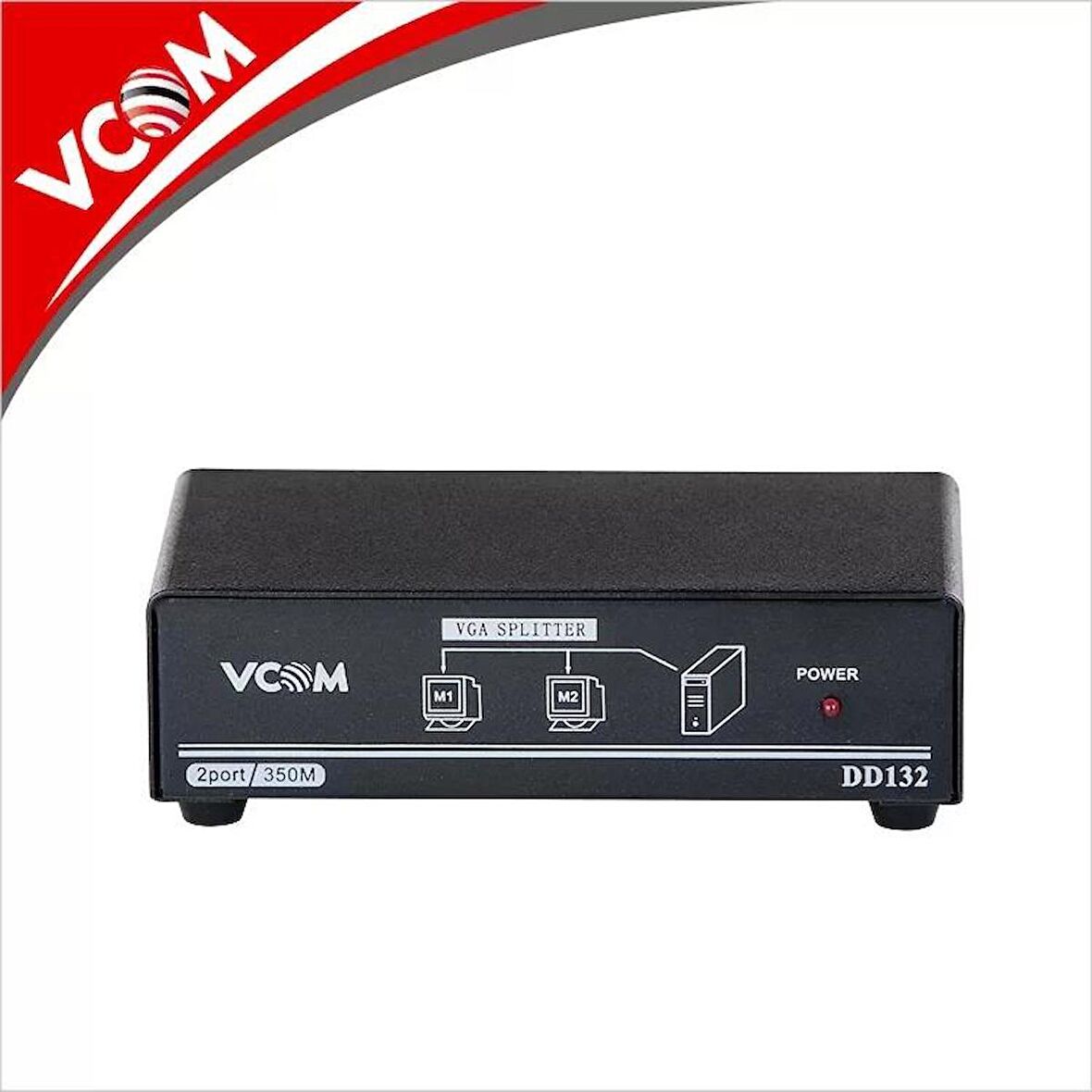 Vcom Dd132 1 2 Port 350Mhz Metal Vga Splitter / Vcom