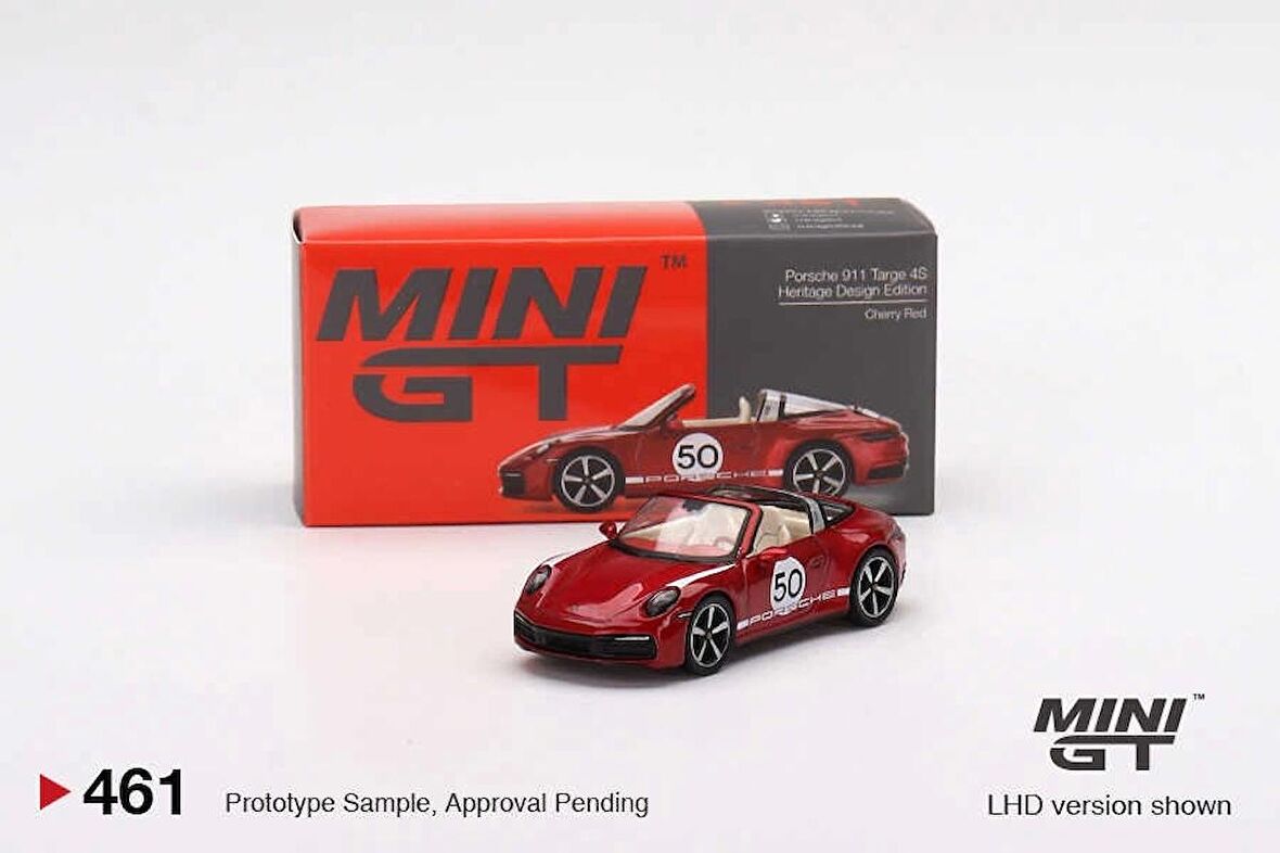 Mini GT Porsche 911 Targa 4S Heritage Design Edition Cherry Red MGT00461