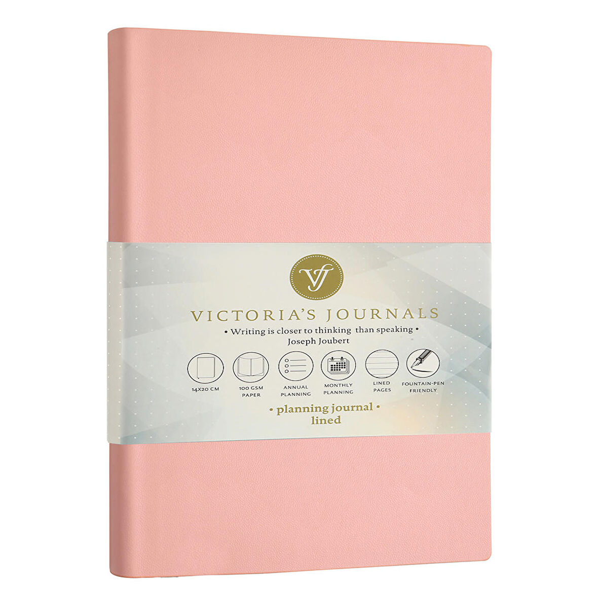 Victoria's Journals Smyth Pastel Defter 15x21 cm Çizgili Pembe 1041