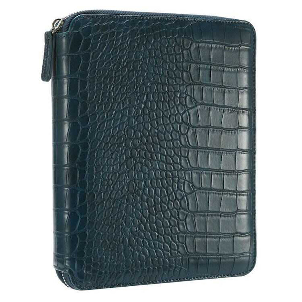 Victoria Journals Croco Zipperfolder Noktalı Organizer - Defter Lacivert 14.8x21cm