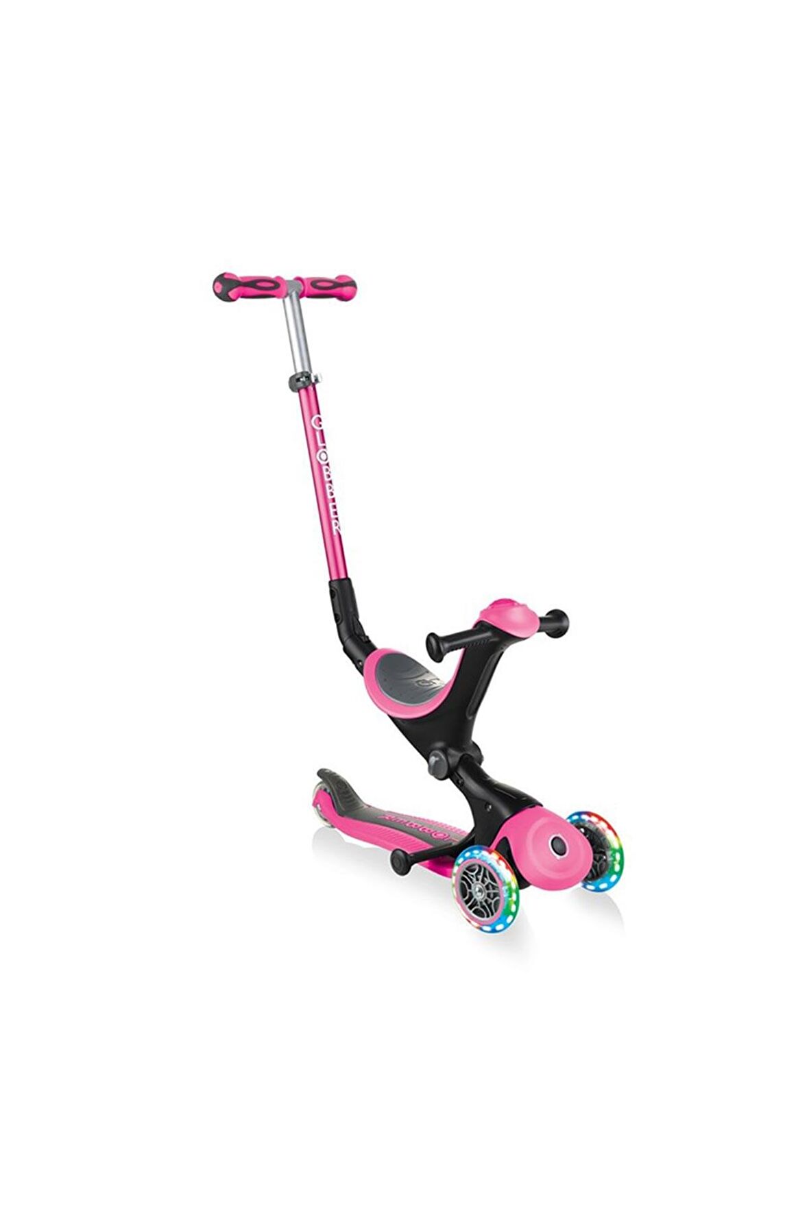 Globber Scooter/Go Up Deluxe Işıklı Teker/Pembe