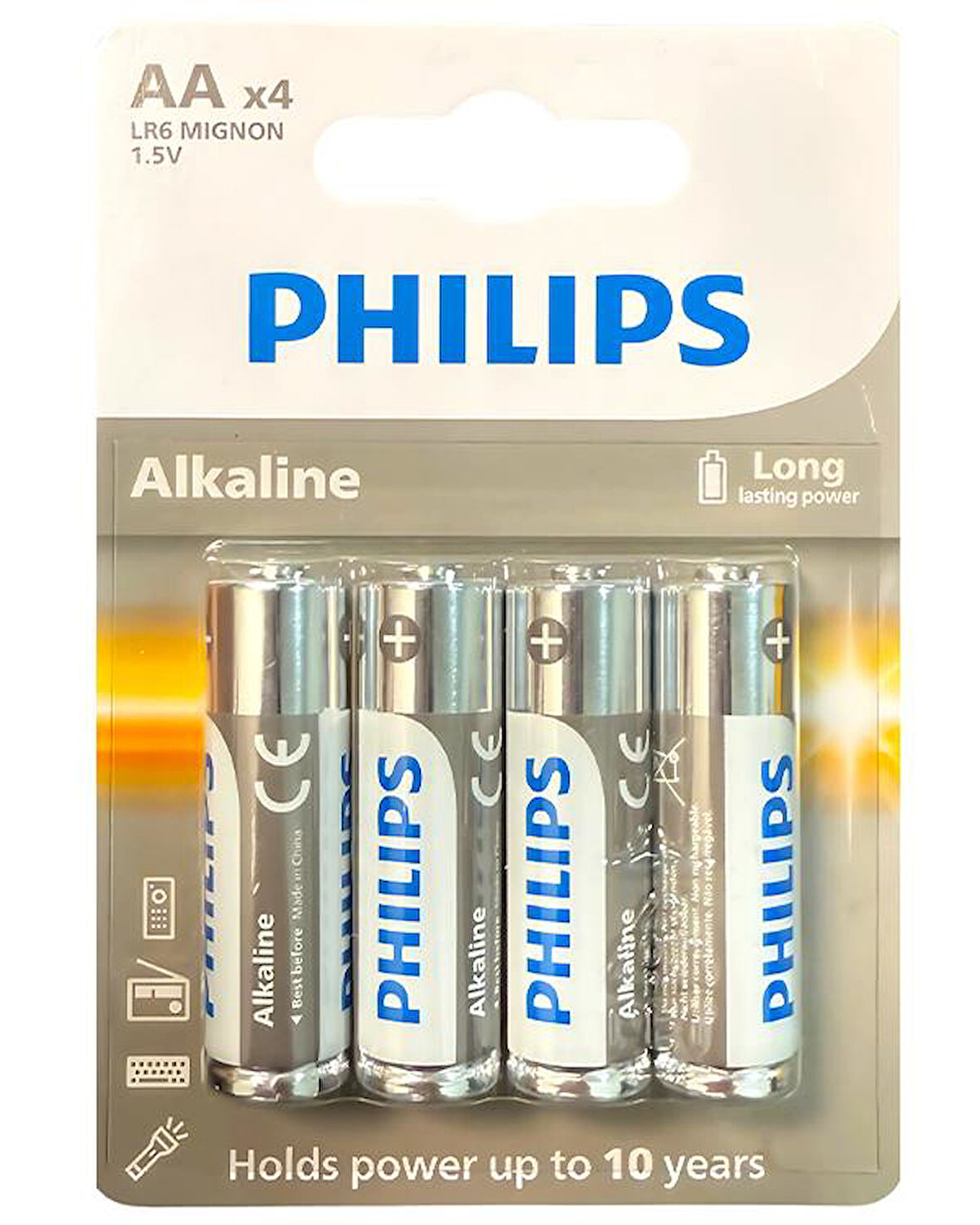 Philips Alkalin AA Kalem Pil 1.5V 4lü Blister Paket LR6A4B