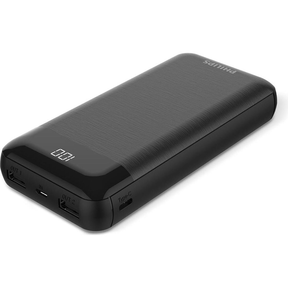 Philips DLP2720/00 20.000 Mah Powerbank 2 x Usb-A 2.1A x Usb-C 2.0 LCD Güç Göstergeli