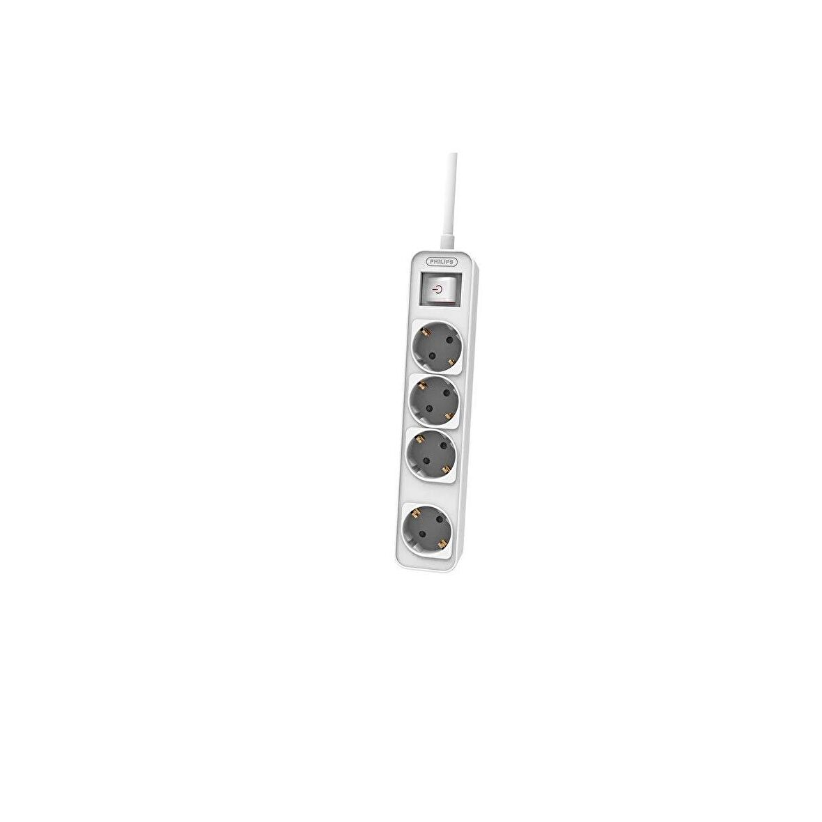 Philips 4 Ac  Çocuk Güvenlikli Priz 1.5m Chp2144w/62