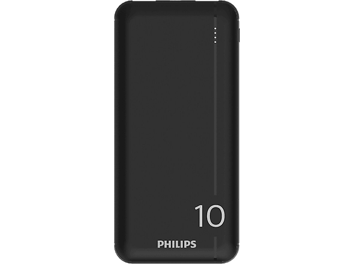 PHILIPS DLP1810CB 10.000 mAh 2xUSB-A 2.1A, USB-C Çıkış Taşınabilir Şarj Cihazı Siyah