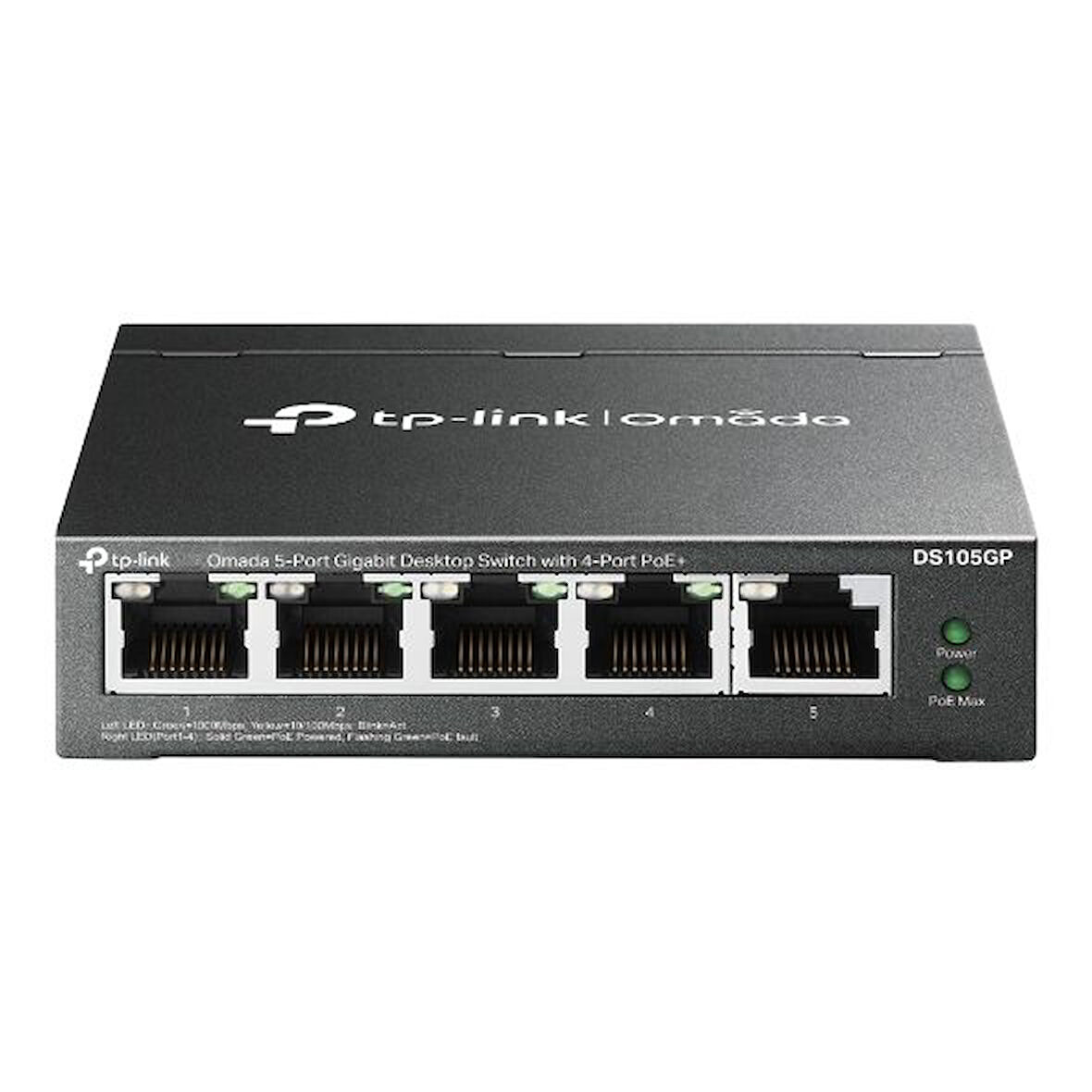 Omada RR DS105GP 65W 5GE Switch,4GE PoE,250m PoE