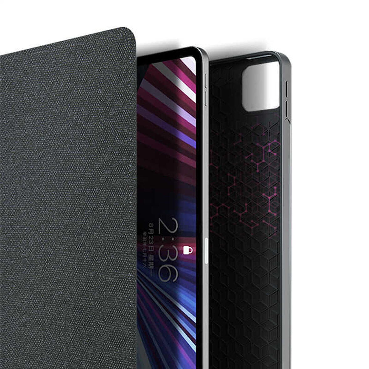 Apple iPad Air 12.9 İnç 2022 (5.Nesil) Uyumlu Fuchsia Mag Touch Bluetooth Klavyeli Standlı Mıknatıslı Tablet Kılıfı