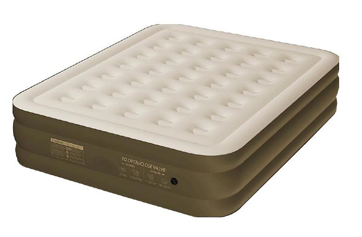 NURGAZ CAMPOUT YÜKSEK ÇİFT KİŞİLİK ŞİŞME YATAK KREM