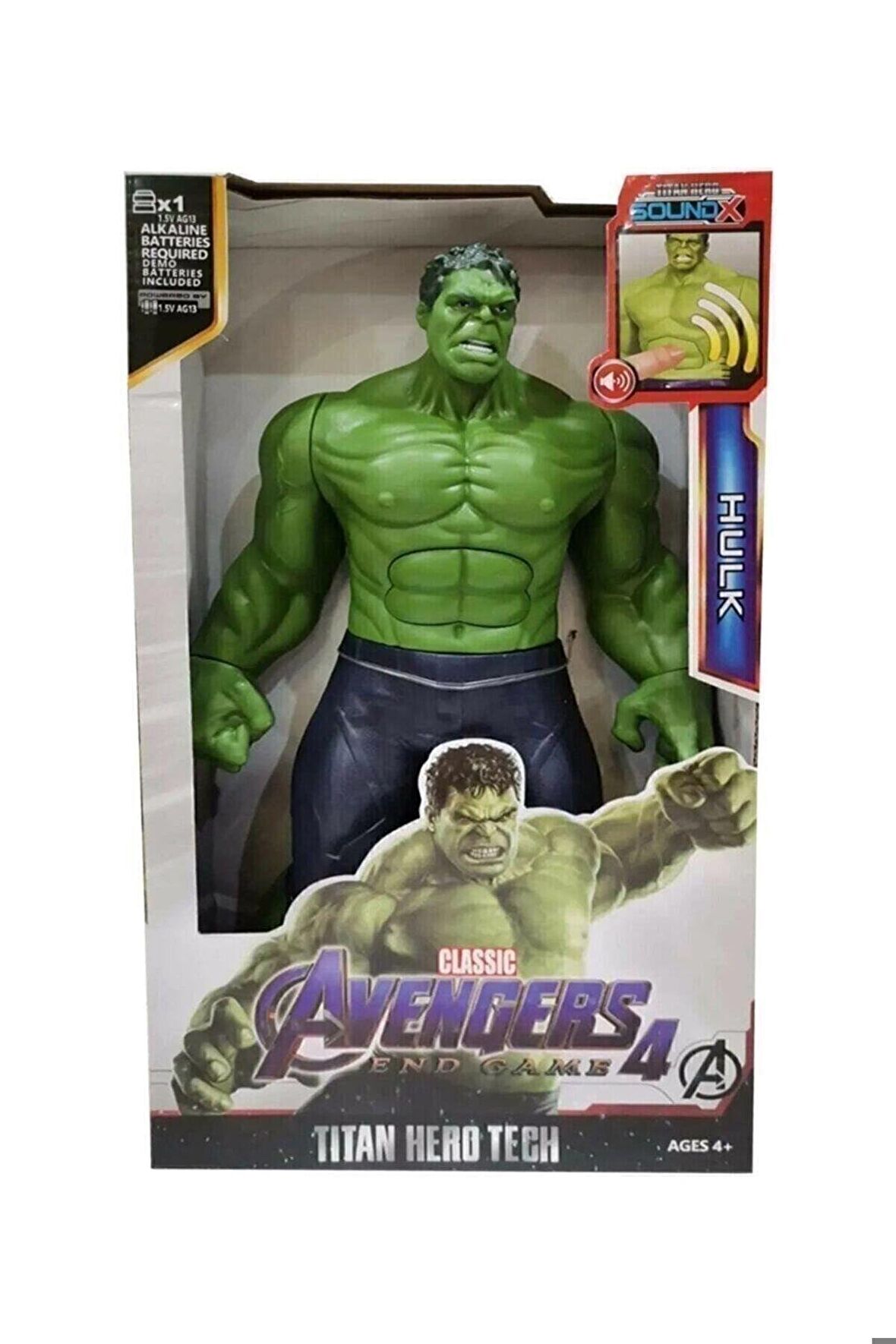 Hulk Figürü - Sesli Işıklı 30 Cm Yeşil Dev Hulk Figürü , Hulk Oyuncak, Hulk, 30cm Y058